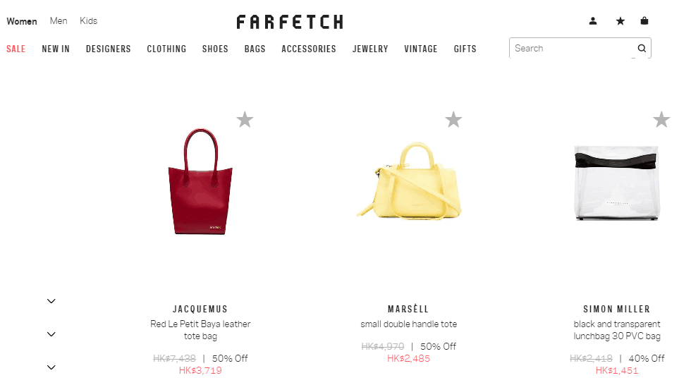 Farfetch名牌網2018年底大減價促銷  精选輕奢包包低至4折推薦